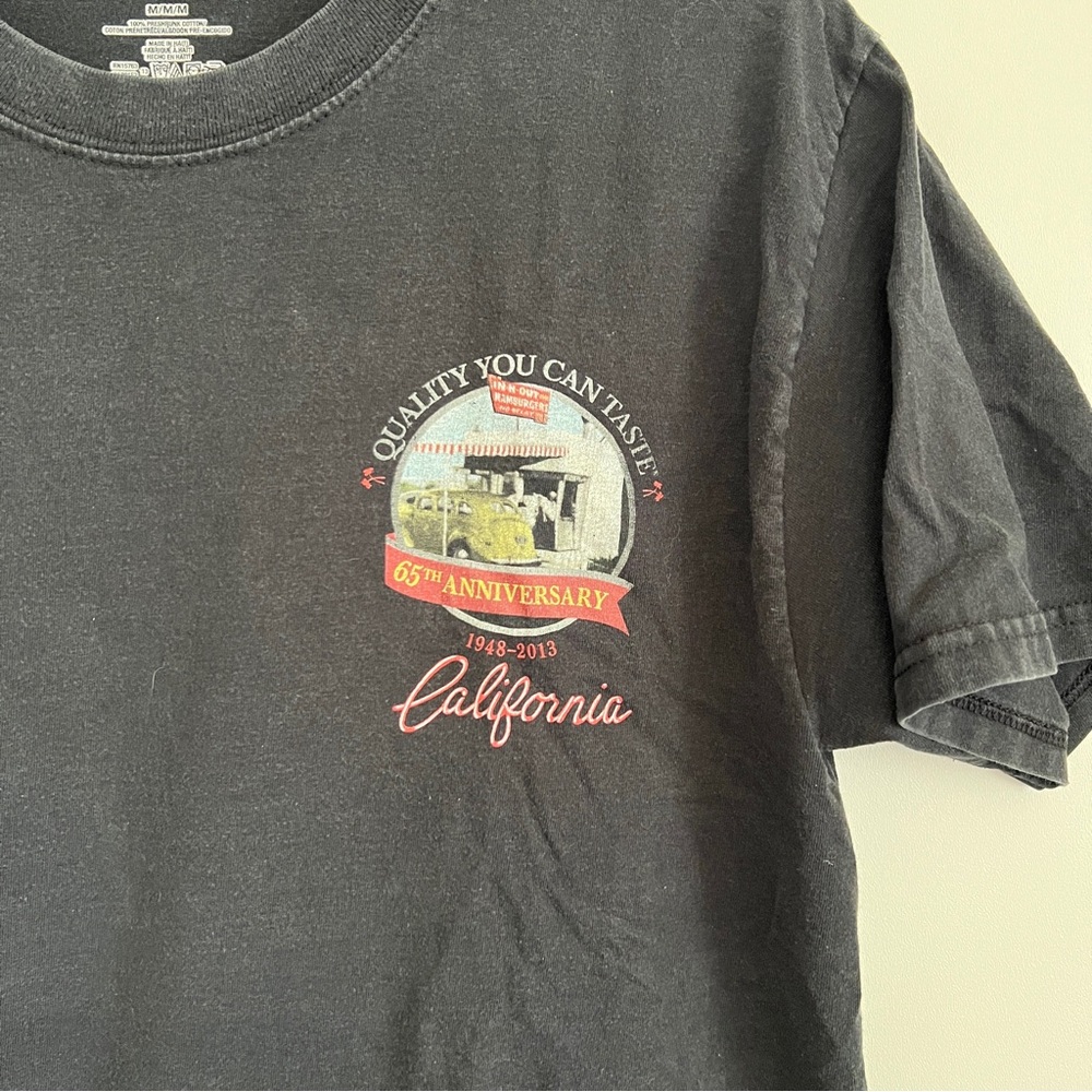 In-N-Out Burger 65th Anniversary California 1948-2013 Beefy Hanes T Shirt Size M - Picture 2 of 9